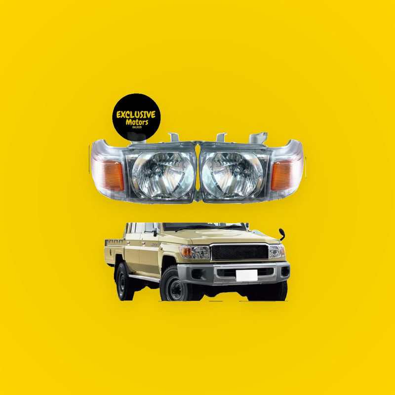 Headlights x 2 for Toyota Land Cruiser LC70/LC76 (2007-2015)