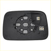 Back view of black plastic heated driver side mirror housing with circuit board for dodge ram 1500 2500 3500