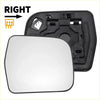 Black plastic heated driver side mirror glass replacement with white reflective panel for toyota previa car