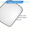 Heating driver side mirror glass replacement for toyota previa with clear rectangular glass and black frame