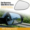 Heated black-framed left side rearview mirror glass with heating function for toyota prius c 2012-2015 showing back side