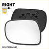 Heated right side mirror glass for toyota tacoma 2005-2011 black plastic with clear reflective glass panel