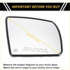 Heated right side mirror glass for toyota tundra 2007-2021 with black frame and yellow measurement markings