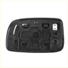Black plastic heated right side rearview mirror housing with mounting brackets for toyota prius shown from back side