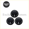 Three black glossy car heater control knobs with silver handles for toyota hilux kun16 air vents