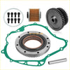 Silver metallic heavy duty flywheel puller starter clutch with black rubber seals and copper rings for v star 1100
