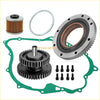 Silver and black heavy duty flywheel puller starter clutch with green gaskets for v star 1100 xvs 1100 assembly
