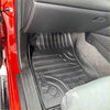 Black rubber heavy duty mat with molded ridges for grip designed for mitsubishi triton 2015-2023 driver footwell