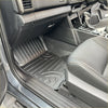 Heavy duty black rubber floor mat with ribbed texture and molded fit for volkswagen amarok 2023 and newer models