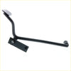 Black metal heel-toe gear shift lever pedal with textured silver footplate and threaded end for suzuki quadrunner 250