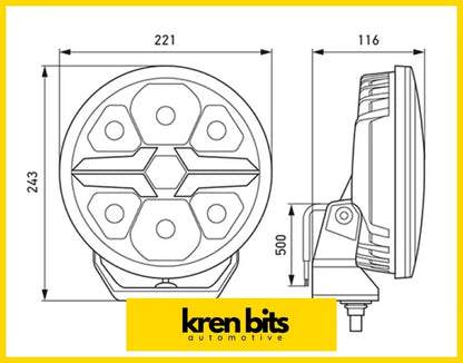 Hella Valuefit Blade 9In Round Driving Light Led Spotlight