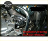 Shiny metallic high quality auto turbo bypass valve blanking plate for mitsubishi with curved pipe and mesh section