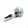 Silver metallic brake master cylinder with black lever and threaded rod for high quality turbo vacuum actuator