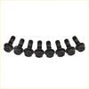Set of eight black coated high tensile lug bolts with hex heads for nissan navara d40 yd25 2.5l exhaust manifold