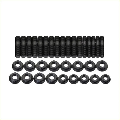 Set of black coated steel high tensile bolts and hex nuts for ford territory sx sy 4.0l exhaust manifold turbo dump pipe
