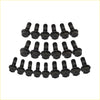 Set of black coated high tensile lug bolts with hex heads in three rows for ford territory exhaust manifold and turbo kit