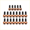 Set of 20 black-coated steel lug bolts with copper hex heads for high tensile exhaust manifold and turbo stud ford falcon xr6