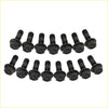 Set of black coated high tensile lug bolts with hex heads and threaded shafts for nissan pathfinder r51 turbo kit