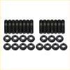 Set of black coated steel high tensile exhaust manifold and turbo engine bolts and hex nuts for nissan pathfinder r51