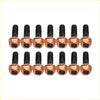 Set of twelve black steel bolts with copper hex heads for high tensile manifold and turbo charger stud kit mitsubishi triton mr 4n14