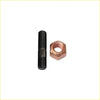 Black threaded bolt with copper hex nut in high tensile turbo charger stud kit for ford courier wl t 2.5l