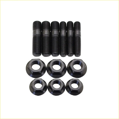 Set of black coated steel high tensile engine bolts and hex nuts for mazda bt-50 turbo charger up to 2.2l