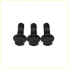 Three black coated high tensile lug bolts with hex heads for turbo charger stud kit on mitsubishi pajero 4m41 32l vt12