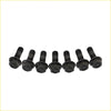 Set of seven black coated high tensile lug bolts with hex heads for mitsubishi pajero nm np 4m41 3.2l turbo stud kit