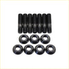 Set of black coated steel high tensile turbo studs and hex nuts for Mitsubishi Triton MN 4D56 2.5L 2WD engine