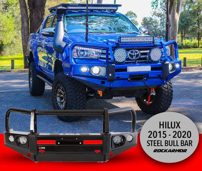 Rockarmor Elite Steel Bullbar To Suit Toyota Hilux N80 2015-2020 (Full Bar Replacement)