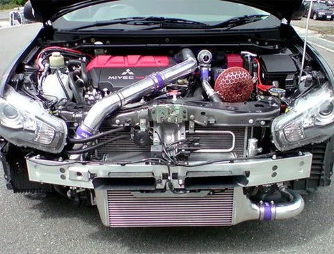 HKS Type-2 Front Mount Intercooler includes Full Piping Kit for 08-10 Mitsubishi Evolution X