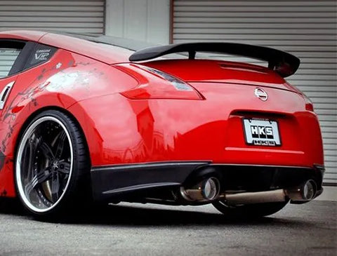 HKS 09+ 370z Dual Hi-Power Titanium Tip Catback Exhaust (requires removal of emissions canister shie