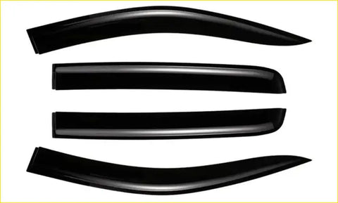 Set of four sleek black vinyl window visors with glossy finish for holden colorado 2012 and up monsoons