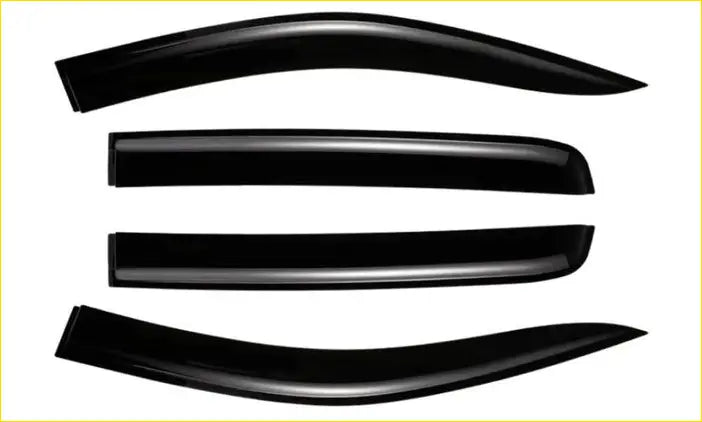 Set of four sleek black vinyl window visors with a glossy finish for holden colorado 2012 and up monsoons