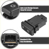 Black plastic hole expansion port power switch with white symbol and wire for Toyota Alphard use