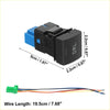 Black plastic hole expansion port drl switch with blue connector and multicolored wiring for toyota 4wd ute offroad