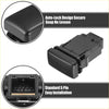 Black plastic hole expansion port switch with auto-lock and 5-pin connector for toyota alphard 2015-2023 back side