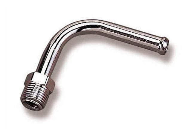 Holley Steel 90 Deg Single Inlet Fuel Line Fitting 3/8