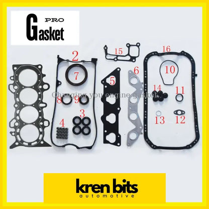 HONDA CIVIC VII Saloon (ES) 1.7 (EU3) D17A8 D17A6 Set Gasket 06110-PLC-010 50204500 Kren Bits