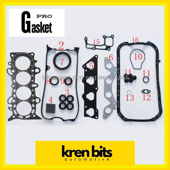 HONDA CIVIC VII Saloon (ES) 1.7 (EU3) D17A8 D17A6 Set Gasket 06110-PLC-010 50204500 Kren Bits