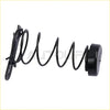 Black metal coil spring with clip and cylindrical end cap for hood up spring jeep wrangler jk 2007–2018