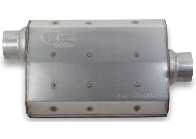Hooker Aero Chamber Muffler 3in. Single Offset