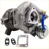 Silver metallic ht18-2 turbo turbocharger with blue hose and chrome accents for ford maverick 4.2l d td42t 1988-1994