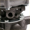 Dark gray cast iron ht18-2 turbo turbocharger back side with circular opening and six silver hex bolts for ford maverick 42l d td42t