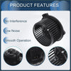Black plastic hvac blower motor assembly with ribbed housing and internal blades for toyota tundra 2004-2006