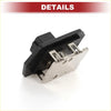 Black plastic and silver metal hvac blower motor resistor for 2001-2003 toyota highlander with rectangular housing