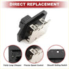 Black and silver automotive climate control switch with direct replacement design for 2001-2003 toyota highlander