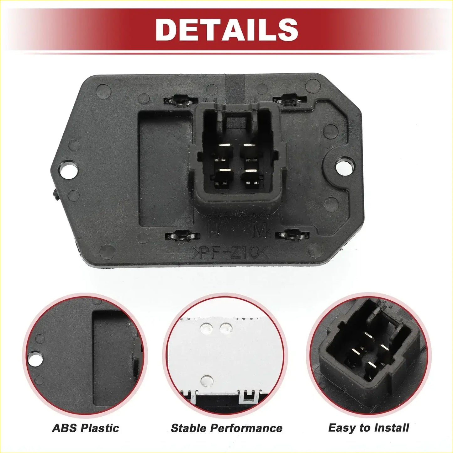Black abs plastic ac pressure switch with multi pin connector for toyota highlander 2004 2005 back view