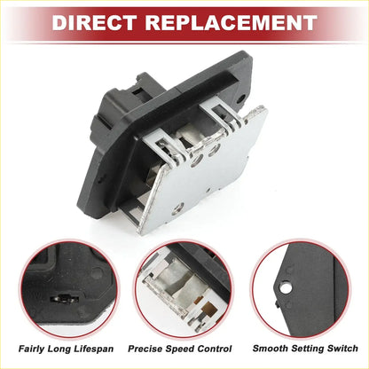Hvac blower motor resistor for toyota highlander 2004-2005 black and silver with plastic housing and metal parts