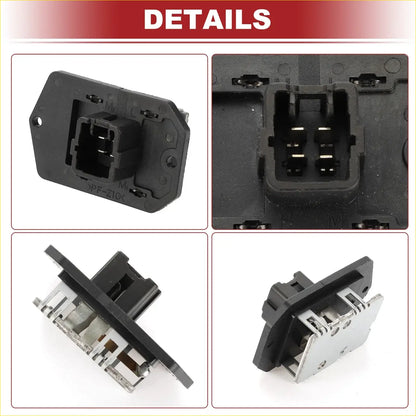 Black plastic heater control switch with metallic terminals and molded housing for toyota highlander 2004 2005 back side